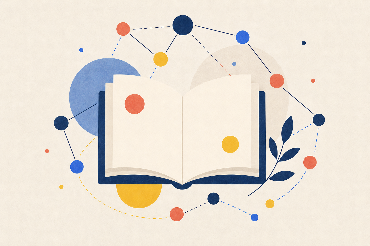 Neutrale Illustration zu Bildung, Wissen und Künstlicher Intelligenz