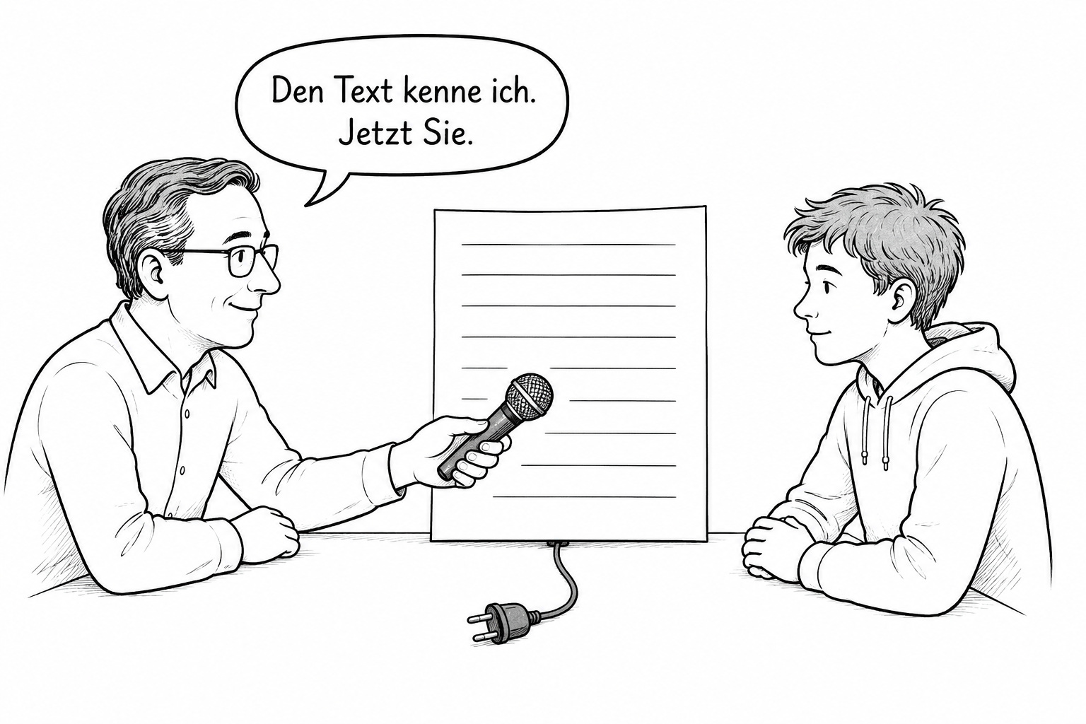Lehrer, Schüler, Prüfung